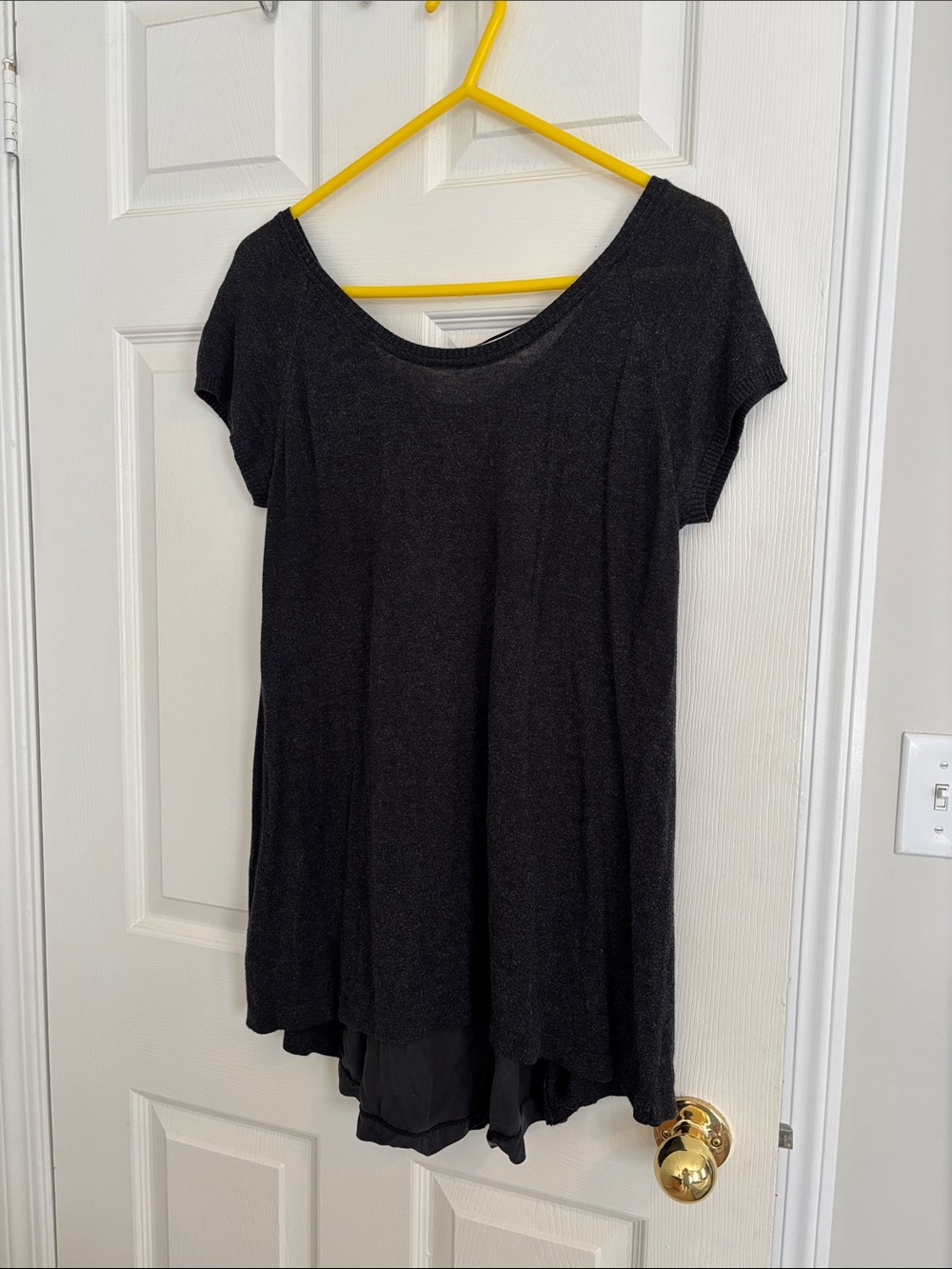 Rare lululemon athletica Be Me Tee Heathered Black Tee cashmere blend